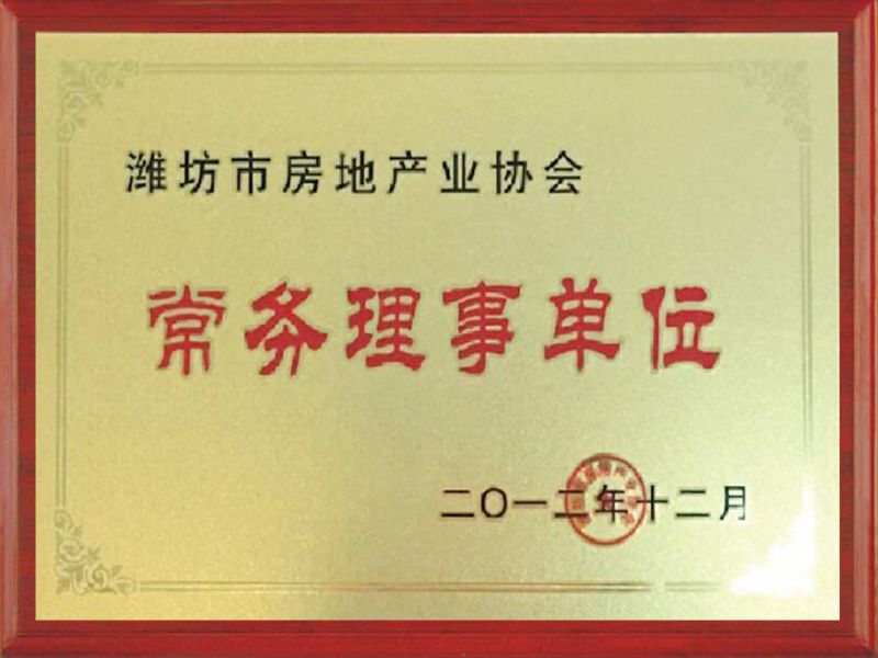 2012年12月濰坊市房地產(chǎn)協(xié)會(huì)常務(wù)理事單位